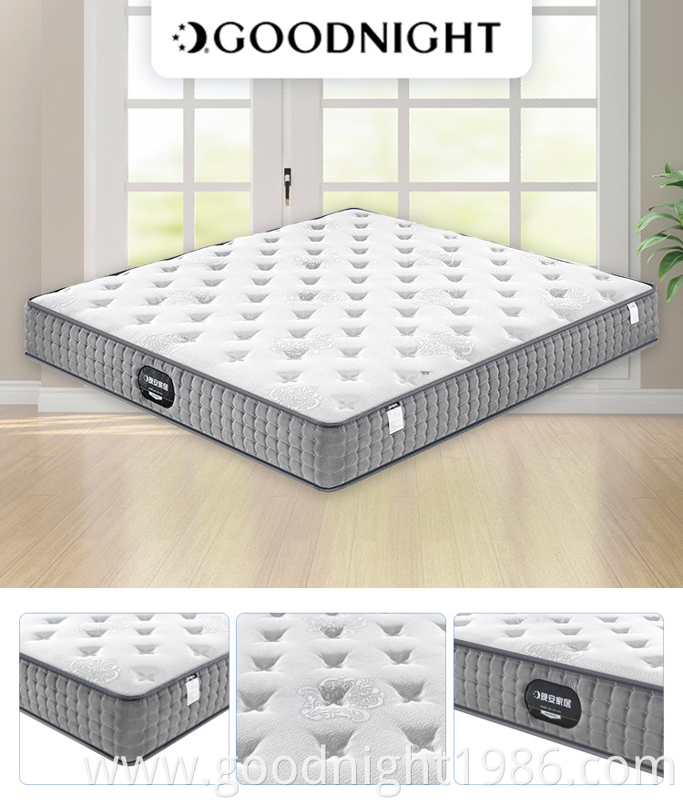 Customized Fabric Gray Square home mattress hotel bed mattress hotsale gel memory foam mattress queen